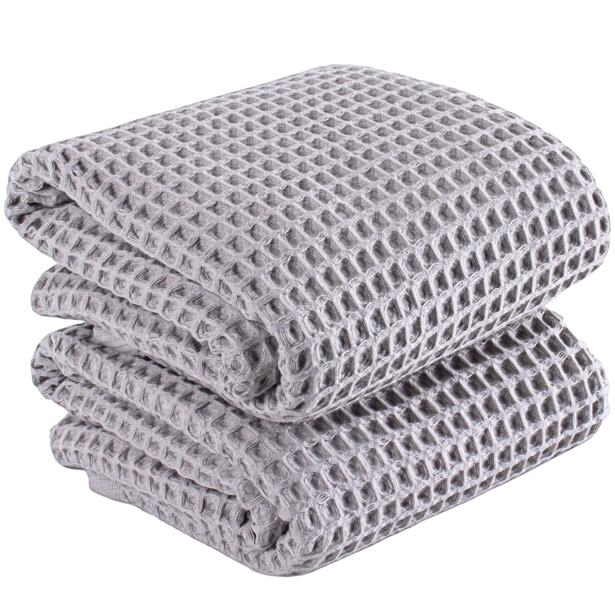 PÜSKÜL Natural 100% Turkish Cotton Waffle Hand and Kitchen Towels Set of 3