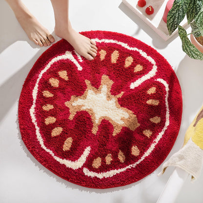 FROZZUR Bath Mat Papaya Non Slip Cute Fun for Bathroom Fruit Bath Mat Luxury Absorbent Shower Rug Washable