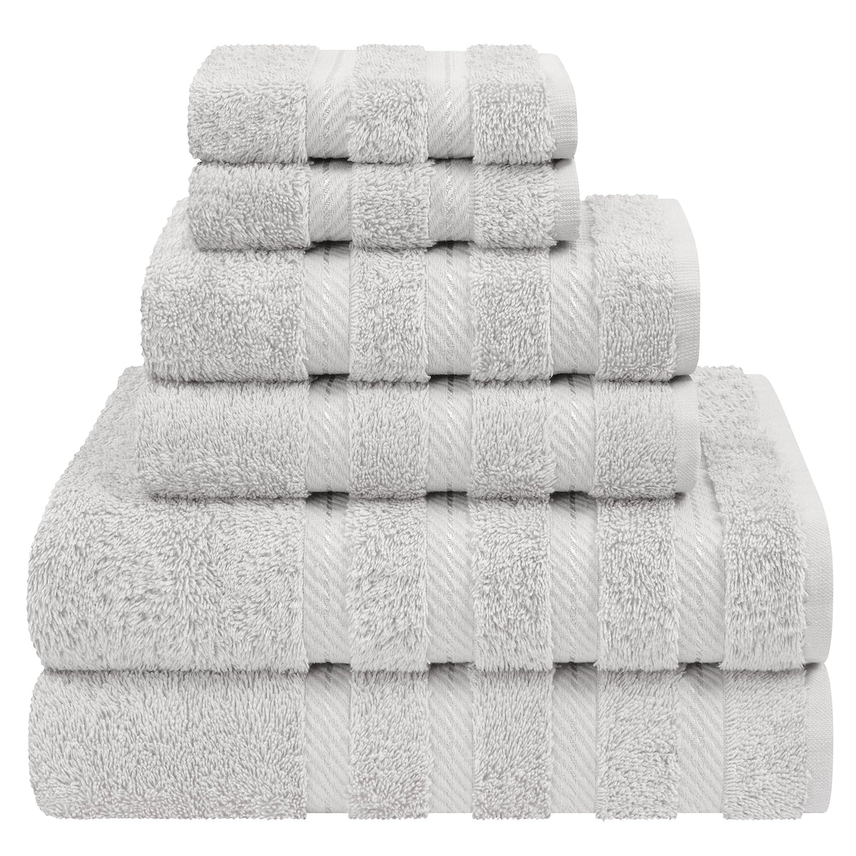 American Soft Linen 100% Cotton Luxury Turkish Towels, 6 Piece Towel Set