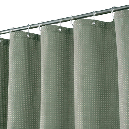 Barossa Design 36x84 Extra Long Stall Shower Curtain Waffle Weave White