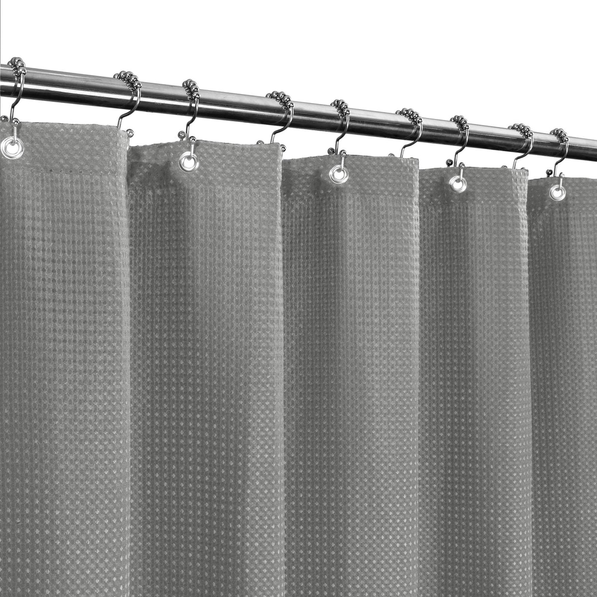 Barossa Design 36x84 Extra Long Stall Shower Curtain Waffle Weave White