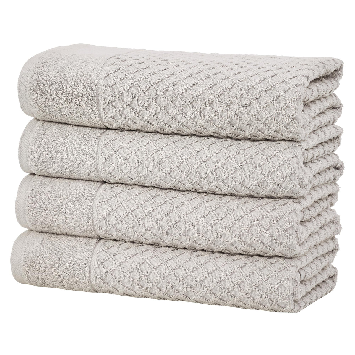 Great Bay Home Bath Towels - 100% Cotton 6 Piece Towel Set - Diamond Waffle Weave - Absorbent, Durable, Quick-Dry Towels for Bathroom (Copper)