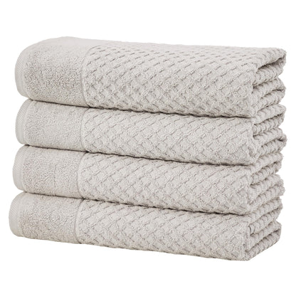 Great Bay Home Bath Towels - 100% Cotton 6 Piece Towel Set - Diamond Waffle Weave - Absorbent, Durable, Quick-Dry Towels for Bathroom (Copper)
