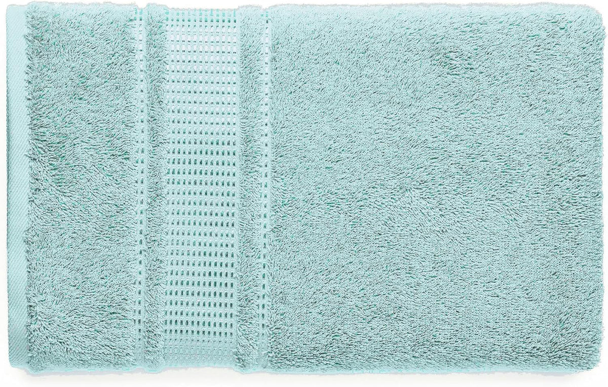 Melissa Linen Fingertip Towels 4 Pack, 100% Turkish Cotton, Small Hand Towels for Body and Face, 12 x 18 in, Soft and Absorbent, Quick Dry, Aqua Green (Light Teal/Seafoam)