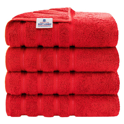 American Soft Linen 100% Cotton Luxury Turkish Towels, 6 Piece Towel Set