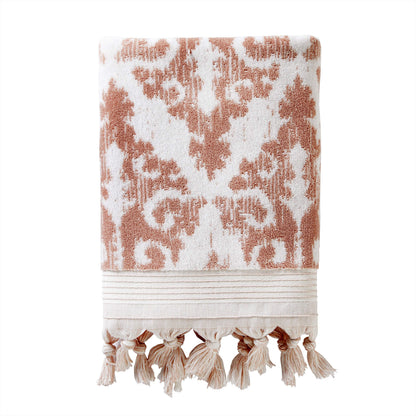SKL Home Mirage Fringe Hand Towel Set-2pc, 100% Turkish Cotton, Taupe