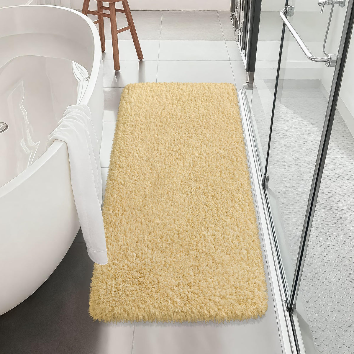 Pink Bathroom Rugs Non Slip 30"x20",Absorbent Bath Mat Quick Dry