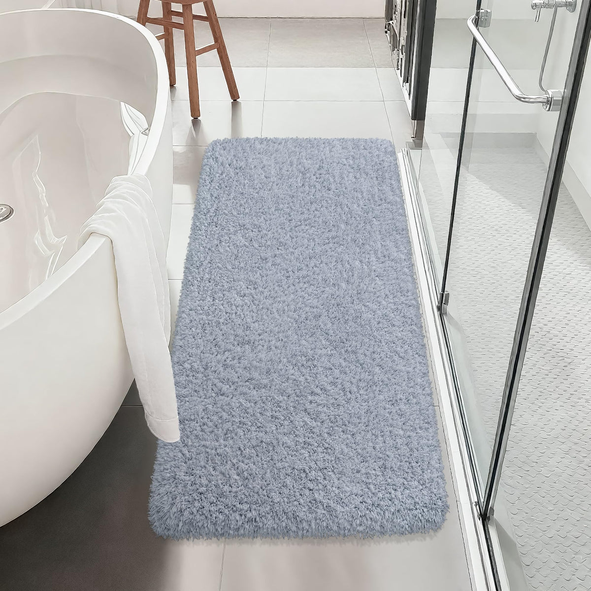 Pink Bathroom Rugs Non Slip 30"x20",Absorbent Bath Mat Quick Dry