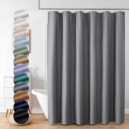 OVZME Berry Cute Shower Curtain, Embossed Textured Fabric Shower Curtain for Bathroom - Soft Cloth & Hotel Spa Luxury, Water Repellent, Machine Washable Shower Curtain, 72X72, Glacier Blue
