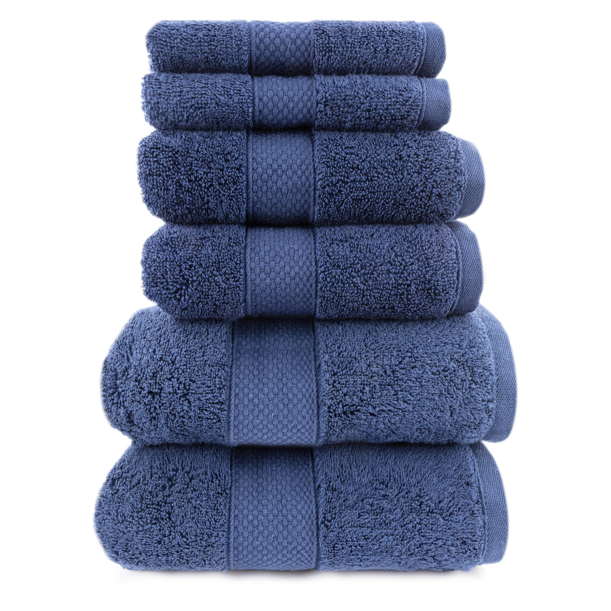 Maisonette Loft Egyptian Cotton Turkish Bath Towels, Soft, Absorbent, Ideal Quick Dry Large Luxury Bath Towel Set for Shower (30" x 58", 4 Pack), Navy Blue
