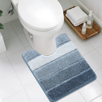 COSY HOMEER Bathroom Rugs 24x17,Ultra Soft Absorbent Bath Mat,Grey