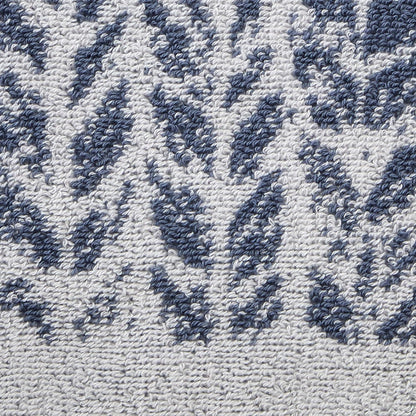 SKL Home Distressed Leaves Hand Towel Set-2pc, Turkish Cotton, Denim Blue