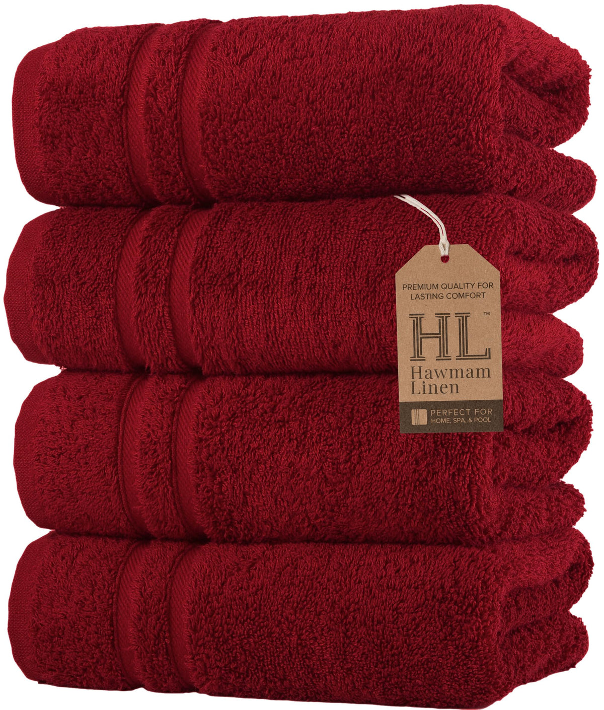Hawmam Linen Cream 6 Piece Bath Towels Set for Bathroom Original Turkish Cotton Soft, Absorbent and Premium 2 Bath Towels, 2 Hand Towels, 2 Washcloths (Sea Salt)