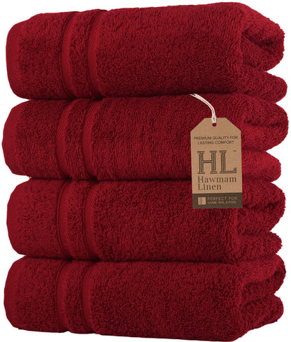 Hawmam Linen Cream 6 Piece Bath Towels Set for Bathroom Original Turkish Cotton Soft, Absorbent and Premium 2 Bath Towels, 2 Hand Towels, 2 Washcloths (Sea Salt)
