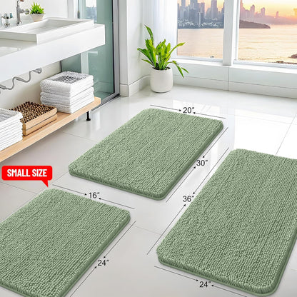 Arotive Bathroom Rugs 24x16, Soft Absorbent Shaggy Chenille Bath Rugs