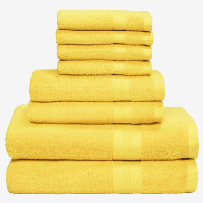 BOUTIQUO Navy Blue Towel Set - 8 Piece Bathroom Towel Set - 100% Ring Spun Cotton, 2 Bath Towel 27x54, 2 Hand Towel 16x28, 4 Washcloth 13x13 - Ultra Soft Highly Absorbent