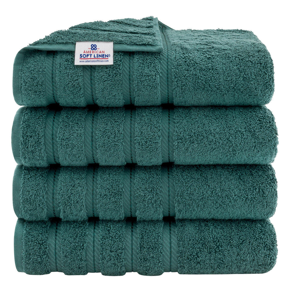American Soft Linen 100% Cotton Luxury Turkish Towels, 6 Piece Towel Set