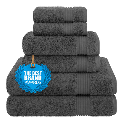 Cotton Paradise 100% Cotton Turkish Towel Set, Soft Absorbent Quick Dry, 6 Piece Towel Set, Beige