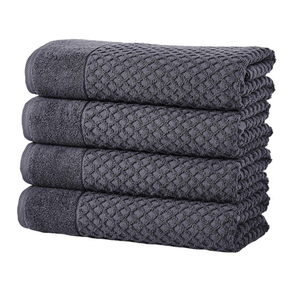 Great Bay Home Bath Towels - 100% Cotton 6 Piece Towel Set - Diamond Waffle Weave - Absorbent, Durable, Quick-Dry Towels for Bathroom (Copper)