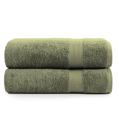 LANE LINEN 100% Cotton Bath Towels Set - 24 PCs - Durable, Quick Dry, Super Soft & Highly Absorbent - 4 Bath, 4 Fingertip, 6 Hand Towels, 8 Washcloths, 2 Bath Sheets - Perfect Family Set - Cool Grey