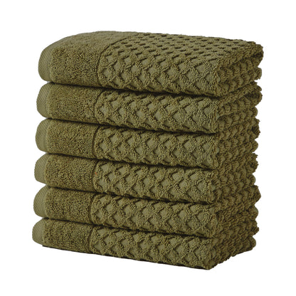 Great Bay Home Bath Towels - 100% Cotton 6 Piece Towel Set - Diamond Waffle Weave - Absorbent, Durable, Quick-Dry Towels for Bathroom (Copper)