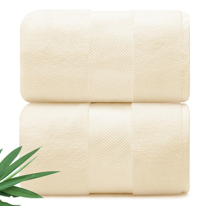 Alusa Home Ultra Soft & Plush Viscose from Bamboo Bath Towels - 700 GSM Luxury Bath Towels - 6 Piece Set - Super Absorbent & Quick Drying (Eucalyptus Green)