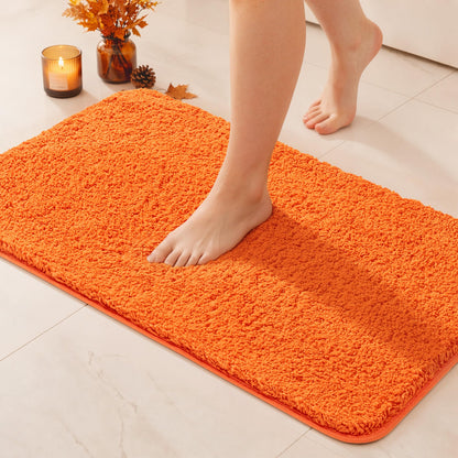 MIULEE Dark Purple Bathroom Rugs Soft Small Microfiber Bath Mat 16x24 Inch