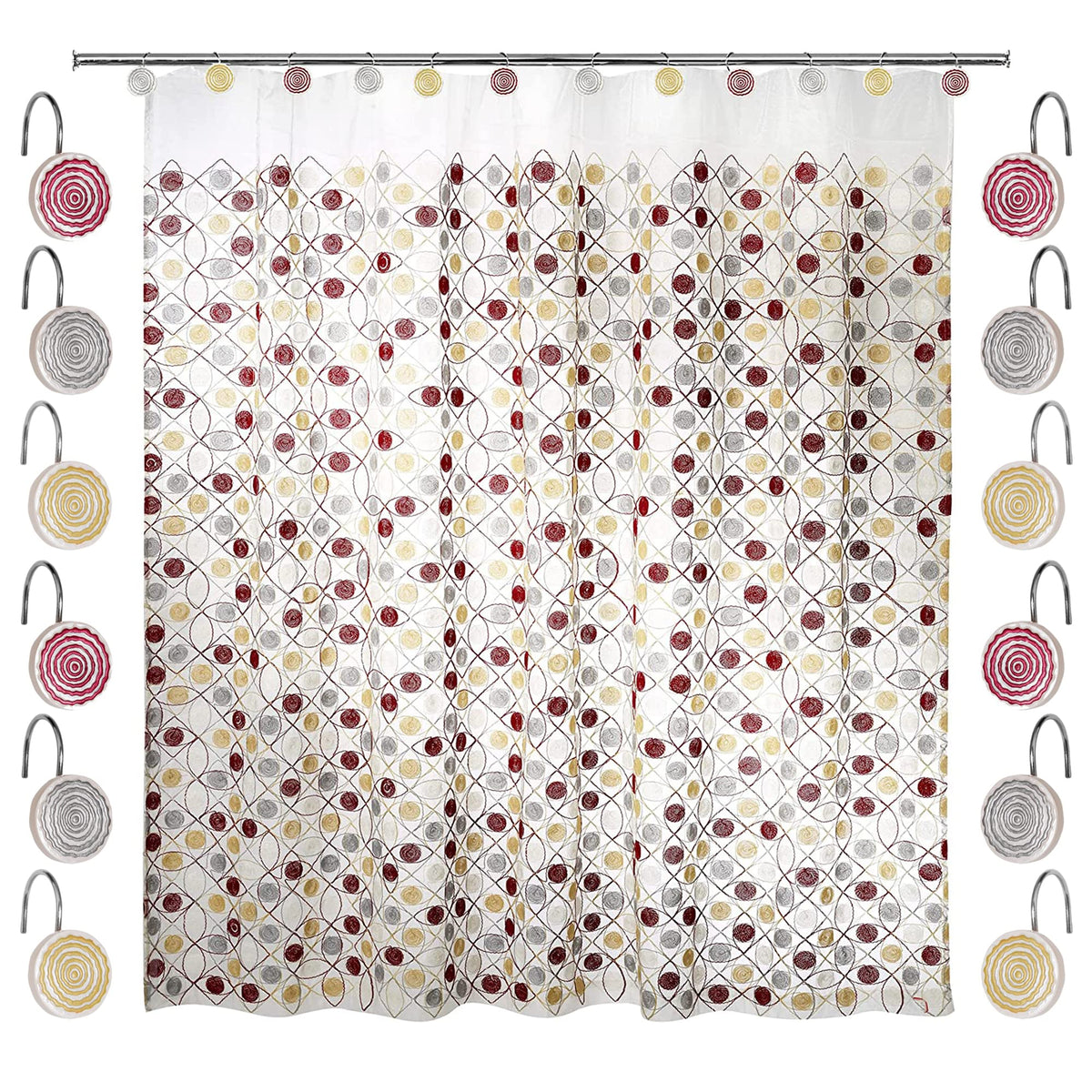 Zahari Home Larrisa Floral Bathroom Rug Luxury Bath Rug Washable Contemporary Decor Beautiful Shower Mat Unique Design Stylish Non Slip Shower Mat Flower Bath Rug Bath Shower Tub Decor