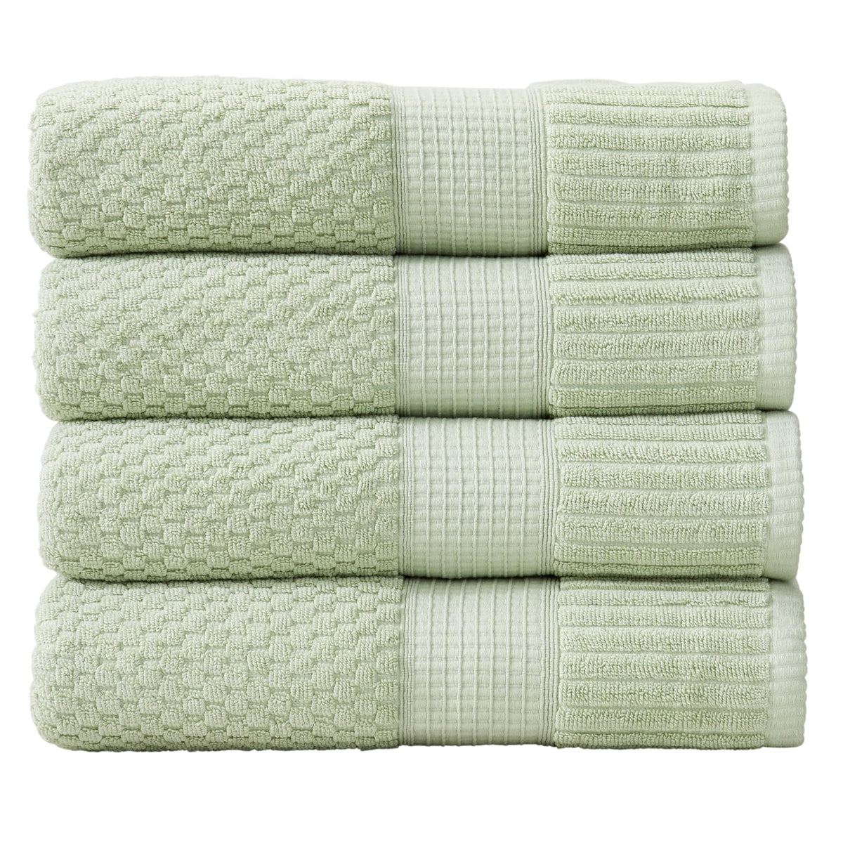 NY Loft 100% Cotton 4-Pack Bath Towel Set | White | Oeko-TEX | Quick-Dry