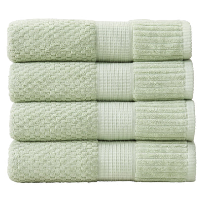 NY Loft 100% Cotton 4-Pack Bath Towel Set | White | Oeko-TEX | Quick-Dry
