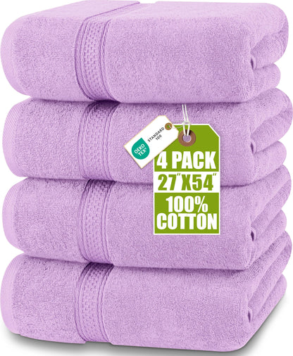 Utopia Towels 4 Pack Premium Bath Towels, 27x54 in, 600 GSM Cotton Grey