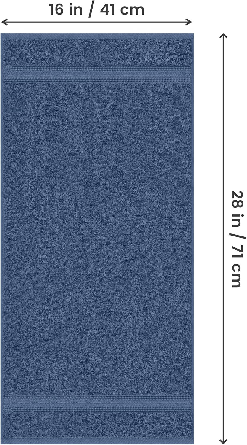 Utopia Towels 6 Pack Premium Hand Towels, 16x28 in, 600 GSM Cotton, Navy