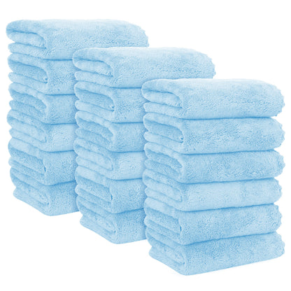 MOONQUEEN 6 Pack Premium Hand Towels - Quick Drying - Microfiber Coral Velvet Highly Absorbent Towels - Multipurpose Use as Hotel, Bathroom, Shower, Spa, Hand Towel 16 x 28 inches (Brown)
