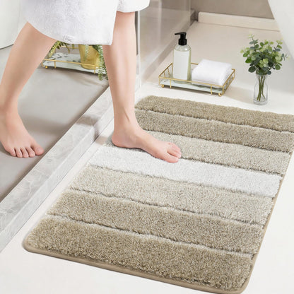 COSY HOMEER Bathroom Rugs 24x17,Ultra Soft Absorbent Bath Mat,Grey