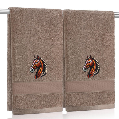 SmoothNovelty 2 Pcs Butterfly Hand Towels Purple Bathroom Decor 14x29 Inch