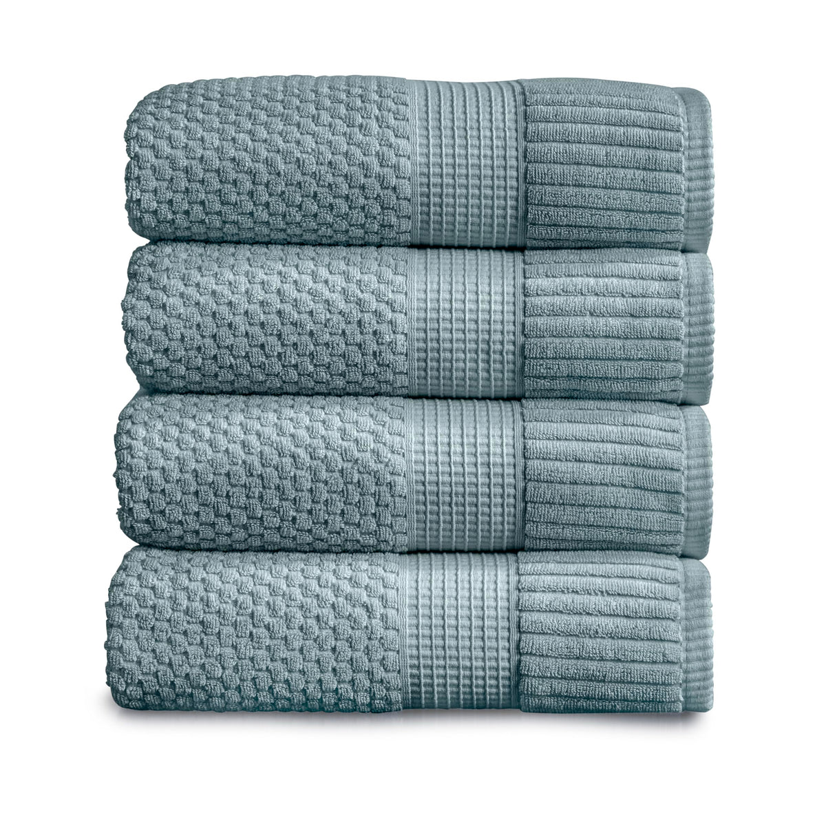 NY Loft 100% Cotton 4-Pack Bath Towel Set | White | Oeko-TEX | Quick-Dry