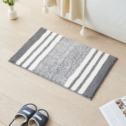 CozeCube Navy Blue Bath Mat 24"x16" Non Slip Washable Rug