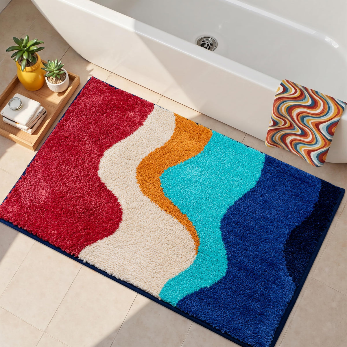 Oval Bathroom Rugs Non Slip Absorbent Ultra Luxury Fluffy