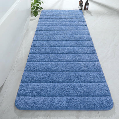 AROGAN Luxury Long Bathroom Runner Rugs 24x60 Inch Bath Rug Non Slip, Black