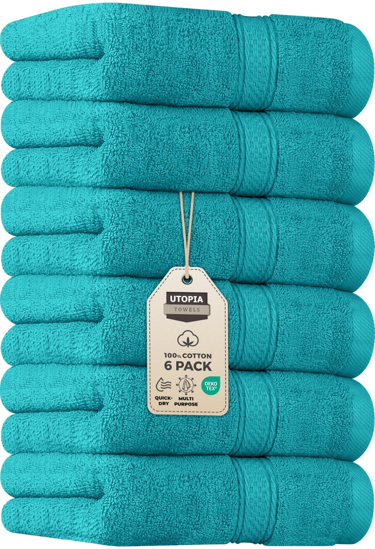 Utopia Towels 6 Pack Premium Hand Towels, 16x28 in, 600 GSM Cotton, Navy