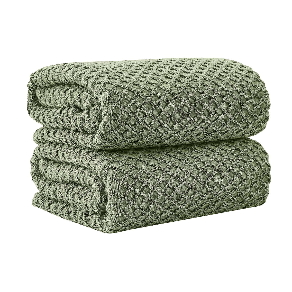 Great Bay Home Bath Towels - 100% Cotton 6 Piece Towel Set - Diamond Waffle Weave - Absorbent, Durable, Quick-Dry Towels for Bathroom (Copper)