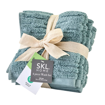 SKL Home CloudSoft Bath Towel Set, 6-Piece, 100% Cotton Luxury, Oatmeal