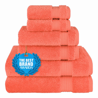 Cotton Paradise 100% Cotton Turkish Towel Set, Soft Absorbent Quick Dry, 6 Piece Towel Set, Beige