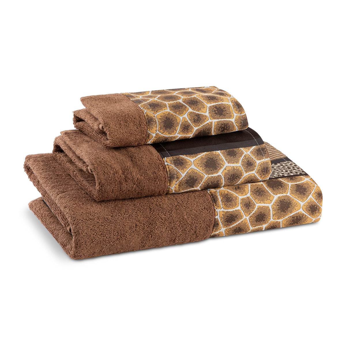 Zahari Home Sinatra Modern Bathroom Towel Set - 3 Piece Luxury Contemporary Decor Bling Champagne Gold Bath Towel Set Soft, Plush and Highly Absorbent
