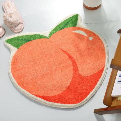 FROZZUR Bath Mat Papaya Non Slip Cute Fun for Bathroom Fruit Bath Mat Luxury Absorbent Shower Rug Washable
