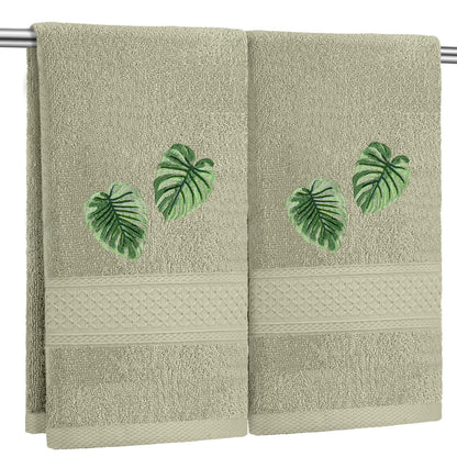 SmoothNovelty 2 Pcs Butterfly Hand Towels Purple Bathroom Decor 14x29 Inch