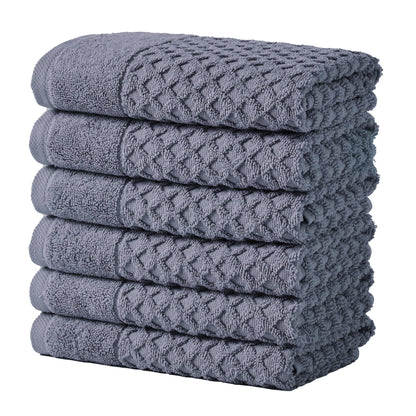 Great Bay Home Bath Towels - 100% Cotton 6 Piece Towel Set - Diamond Waffle Weave - Absorbent, Durable, Quick-Dry Towels for Bathroom (Copper)