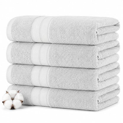 Modern Threads Spun Loft 6 Piece Bath Towel Set – 2 Bath Towels, 2 Hand Towels & 2 Washcloths – 100% Cotton, 600 GSM, Plush, Soft & Absorbent (Blush)