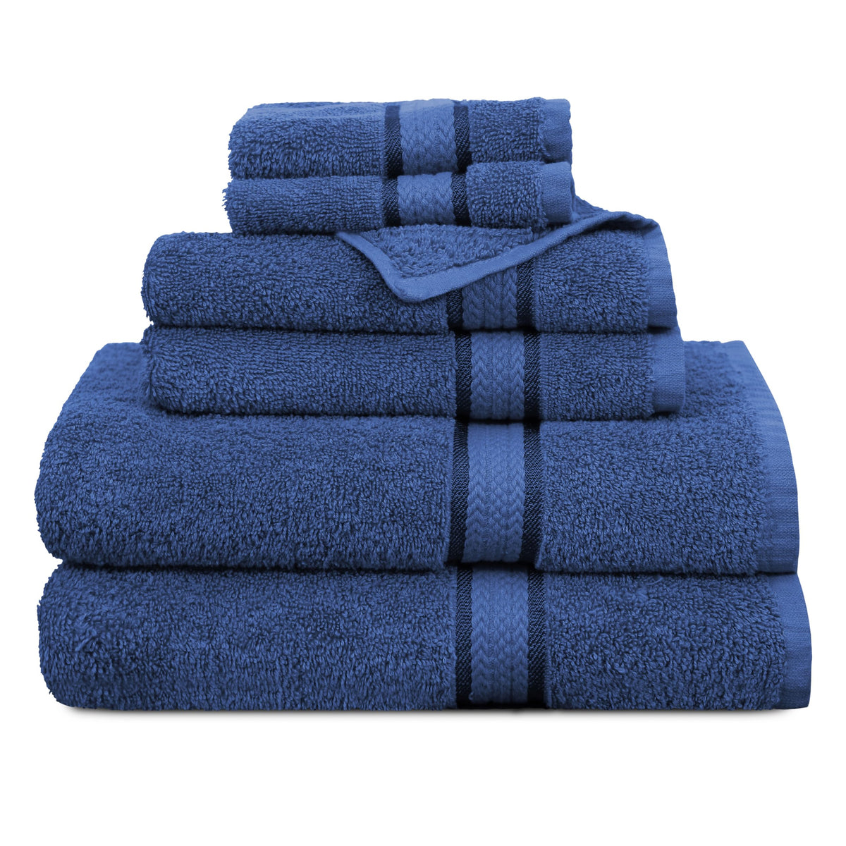 COTTON CRAFT Ultra Soft 6 Piece Towel Set - 100% Cotton Towels - Burgundy