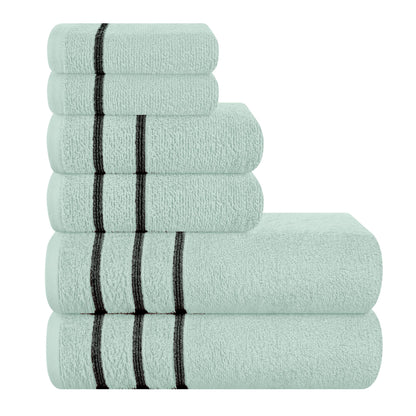 MyOwn Ultra Soft 6 Pack Cotton Towel Set, Contains 2 Bath Towels 28x55 inch, 2 Hand Towels 16x24 inch & 2 Wash Coths 12x12 inch, Ideal Everyday use, Compact & Lightweight - Pink, 71662